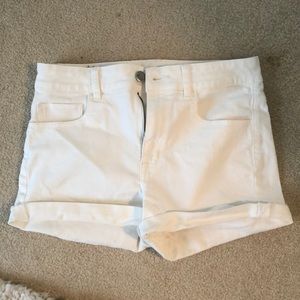 Cutoff Jean Shorts - White